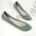 Dusty Cold Gray Handmade Ballet Flats