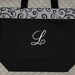 BRIDESMAID Gifts Personalized bridal party LARGE canvas tote bag wedding black white mother of the bride maid of honor gift idea