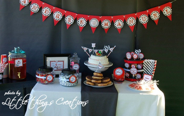 Printable-Race Cars Birthday Party Collection-Whole Collection by Fara Party Design