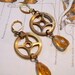 Steampunk Gears Earrings Recycled Clock Parts and Golden Citrine tagt cc tt 123 cccoe loh steam tenx
