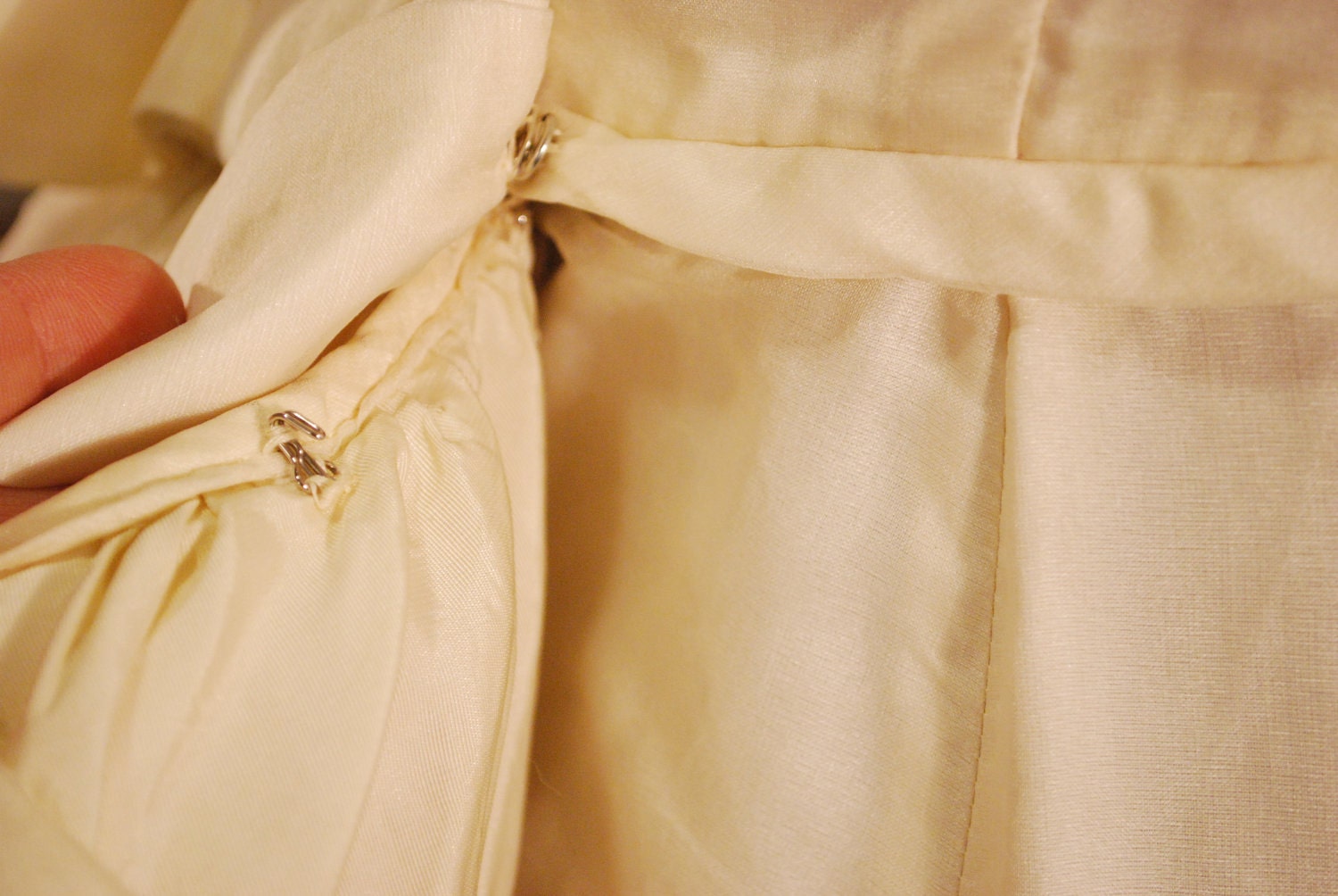 Vintage Beaded Wedding Gown (S)