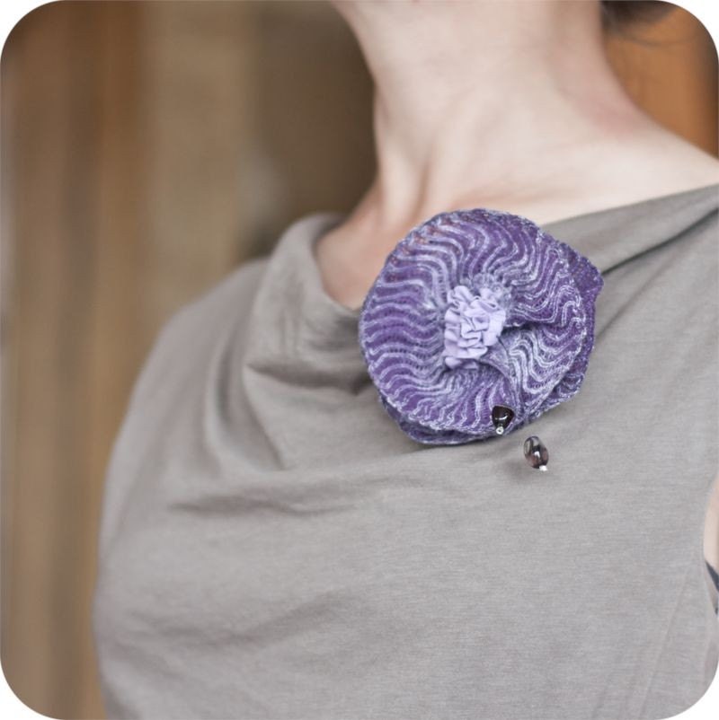 Vintage French Lace Brooch Art Nouveau Lilac Purple Hand Dyed OOAK Handmade on Etsy