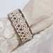 Napkin Rings Organic Bamboo Vintage French Lace Beige Set of Four OOAK Holiday Home Decor  teamcamelot tbteam elitett
