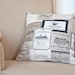 Pillow Cover French Country Vineyard 16 x 16 Oatmeal Beige Neutral Rustic Shabby Chic Vintage style Vine Labels teamcamelot