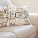 Pillow Cover French Country Vineyard 16 x 16 Oatmeal Beige Neutral Rustic Shabby Chic Vintage style Vine Labels teamcamelot