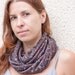 Versatile Scarf Cowl Loop Infinity Circle Liberty of London Floral Burgundy Vine Purple Chocolate