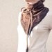 Nuno Felted Triangle Scarf / Shawl / Baktus/ Kerchief Chocolate Brown OOAK tribal ethnic fall geometric teamcamelot tbteam elitett