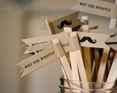 Mustache Kraft Paper Drink Stirrers