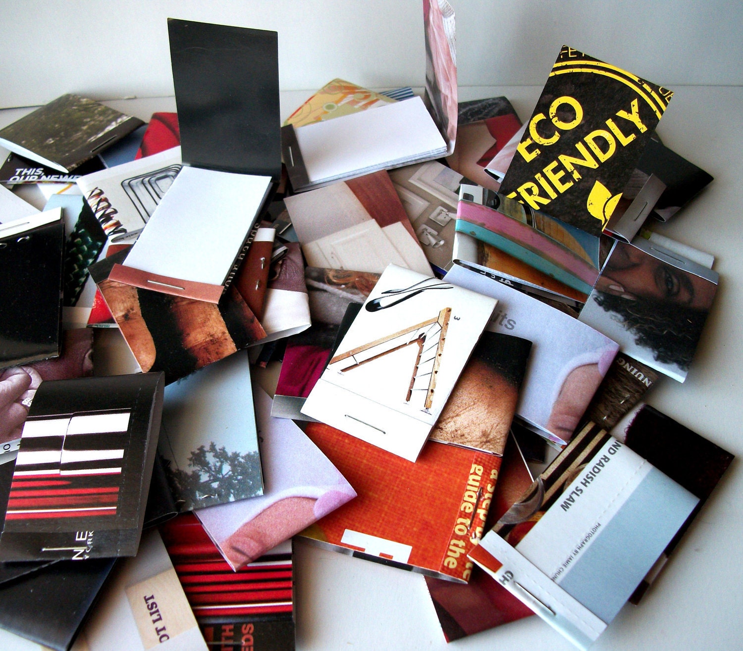 5 Matchbook Notebooks Note Pads Random Recycled Covers Ready To Ship