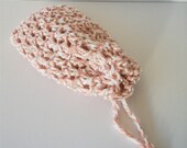 100% Cotton Crochet Soap Saver Sack Pink, Tan, White