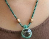 Texas Dreamin' Crystal Ball and Turquoise Necklace with Copper