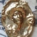 Vintage Gibson Girl Brass Stamping Art Nouveau Style 2 pieces