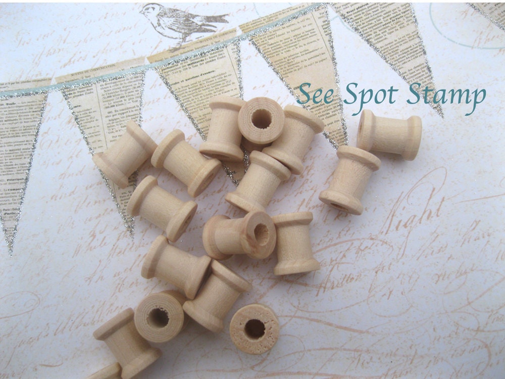 20 wooden spools wood spools miniature little small tiny mini natural wood vintage craft 5 8 inch 1 2 q5jo w1