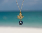 The Octopus and the Pearl Necklace in 24K Gold Vermeil