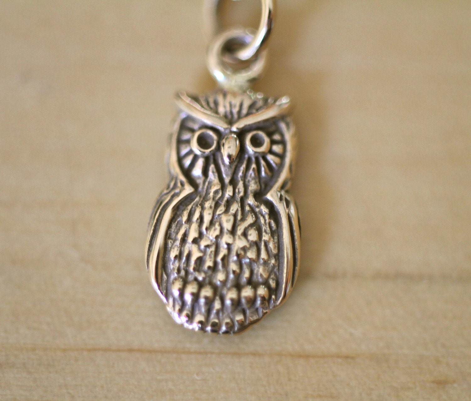 Gold Owl Charm Necklace