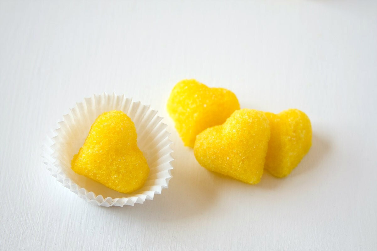 Sugar Cubes - flavored, colored heart sugar cubes - dellcovespices