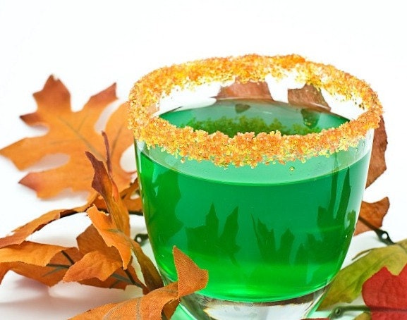 Fall colored cocktail sugar crystals - rim party signature drinks - bulk order for 75 glasses