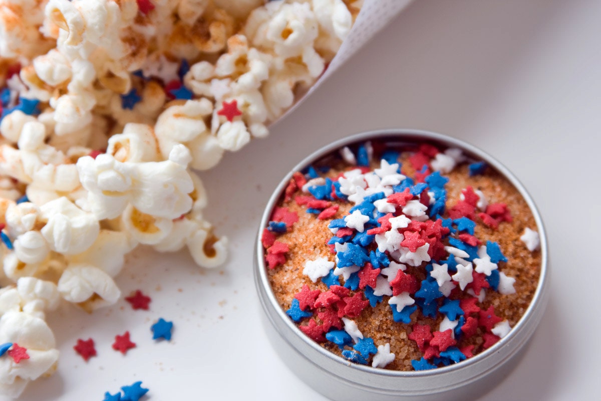 Gourmet popcorn seasonings - flavored popcorn spice kit gift for Fourth of July food