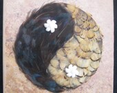Ying / Yang-2 Tile w/ Feathers