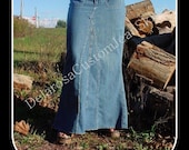 Custom to Your Size Long Jean Skirt size 0-14