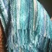 Ocean Waves Afghan, Throw, Hand knit, one of a kind