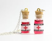 Zombie Antidote Necklace - Miniature Magic Potion Bottle Necklace