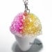 Snow Cone Necklace - Kawaii cute Rainbow flavor snocone, snowcone, Hawaiian shave ice food jewelry