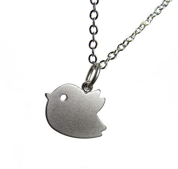 twitter bird necklace
