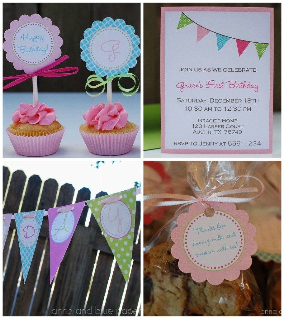 Custom Color Splash Birthday - PRINTABLE DIY Party Collection Birthday Party or Baby Shower by anna and blue paperie Il_570xn