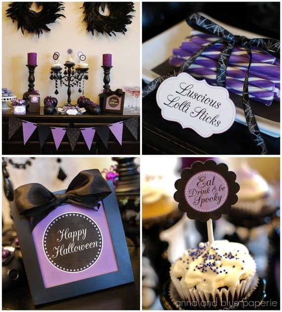 50% off - HAUTE HALLOWEEN Printable Party DIY Collection - anna and blue paperie Il_570xn
