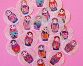 Matryoshka Russian Nesting Doll Edible Image wafer papers for your iced cookies, fondant, cupcakes, cake or chocolates