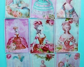 GORGEOUS Marie Antoinette Princess Party Edible Image Wafer Papers for your iced cookies, fondant cake, chocolates
