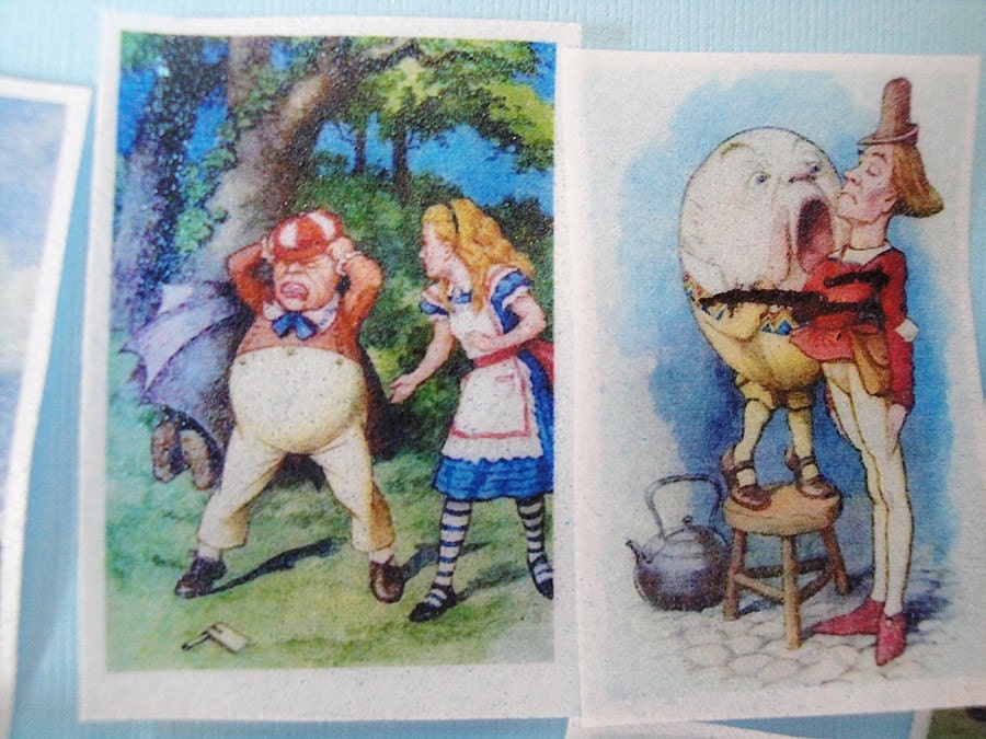 Alice in Wonderland Mini Edible Image Wafer papers for your cookies, cakes, cupcakes and chocolates