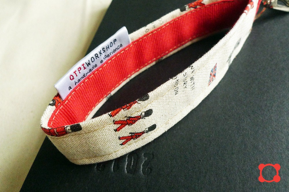 fabric keychain with a star ring - Kokka fabric - London