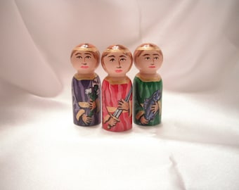Catholic Saint Dolls - Archangel Trio - made to order
