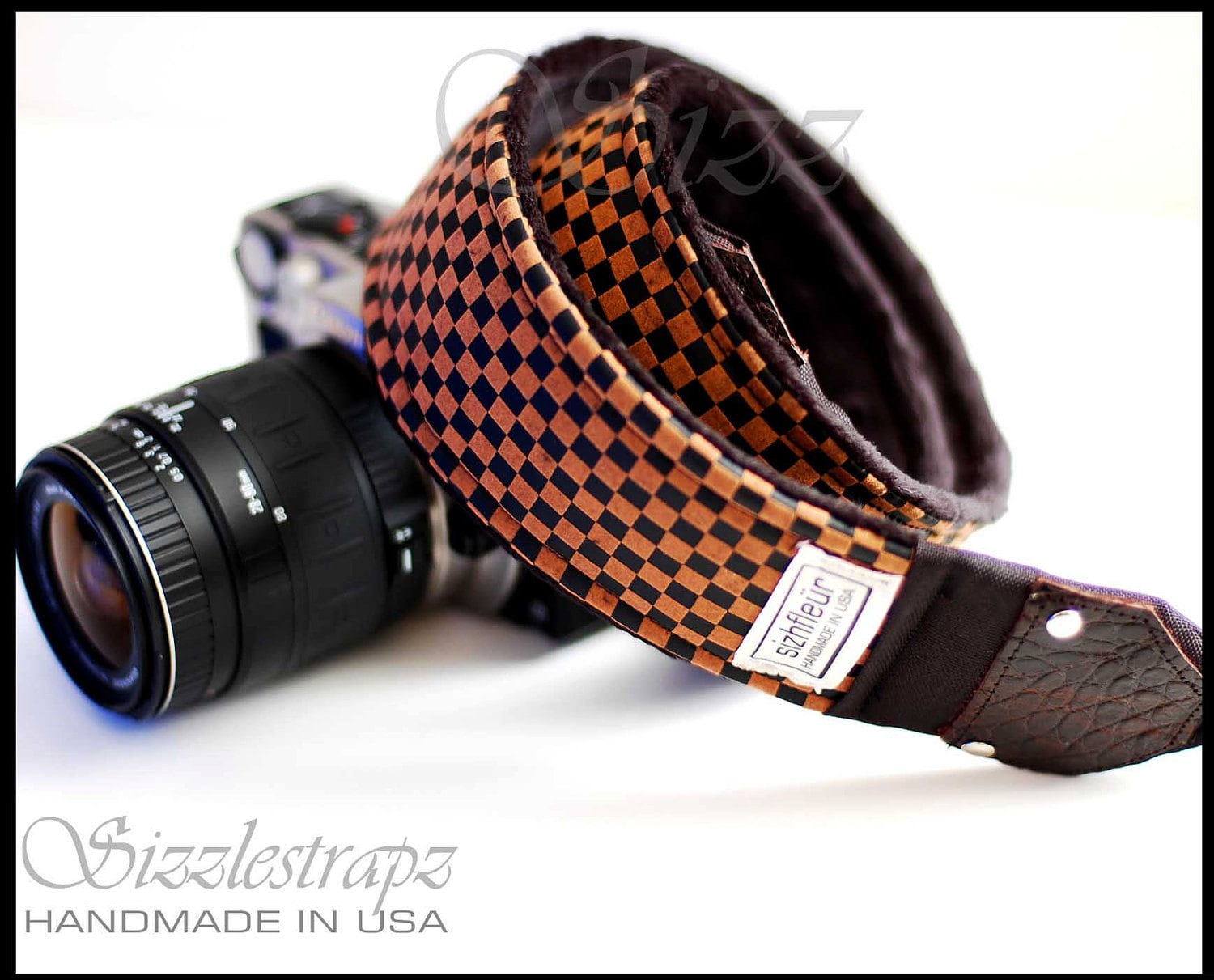 Camera Straps with genuine Leather ends - CheckMate & Egyptian Vibe