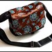 Turquoise and Brown Padded DSLR Fashion Camera Bag with Zipper Enclosure Large Eternity