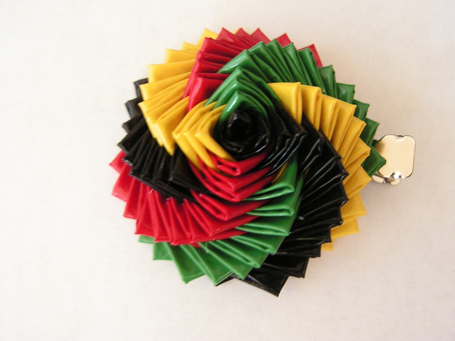 One Love Duct Tape Flower Hair Clip