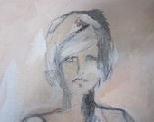 Original mixed media nude 18x24 on gallery wrap canvas by KSteele