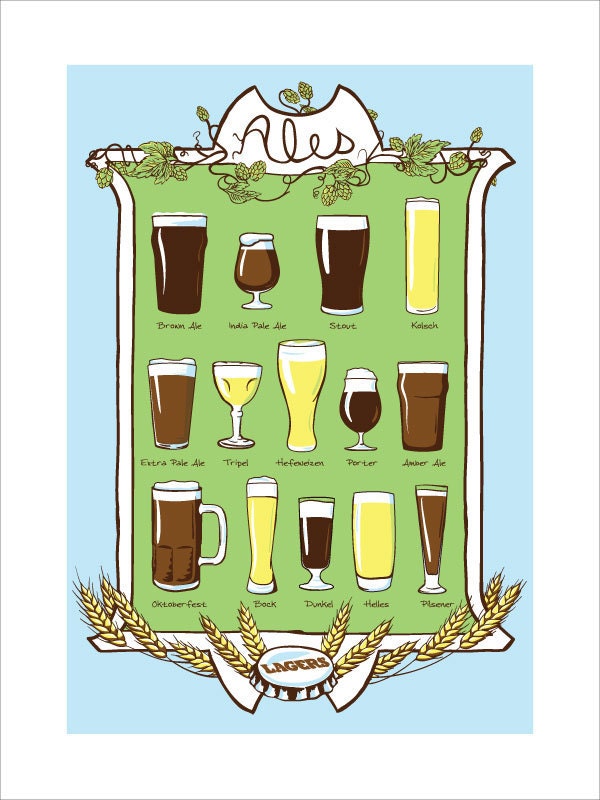 Beer Screen Print Poster - Beer Art