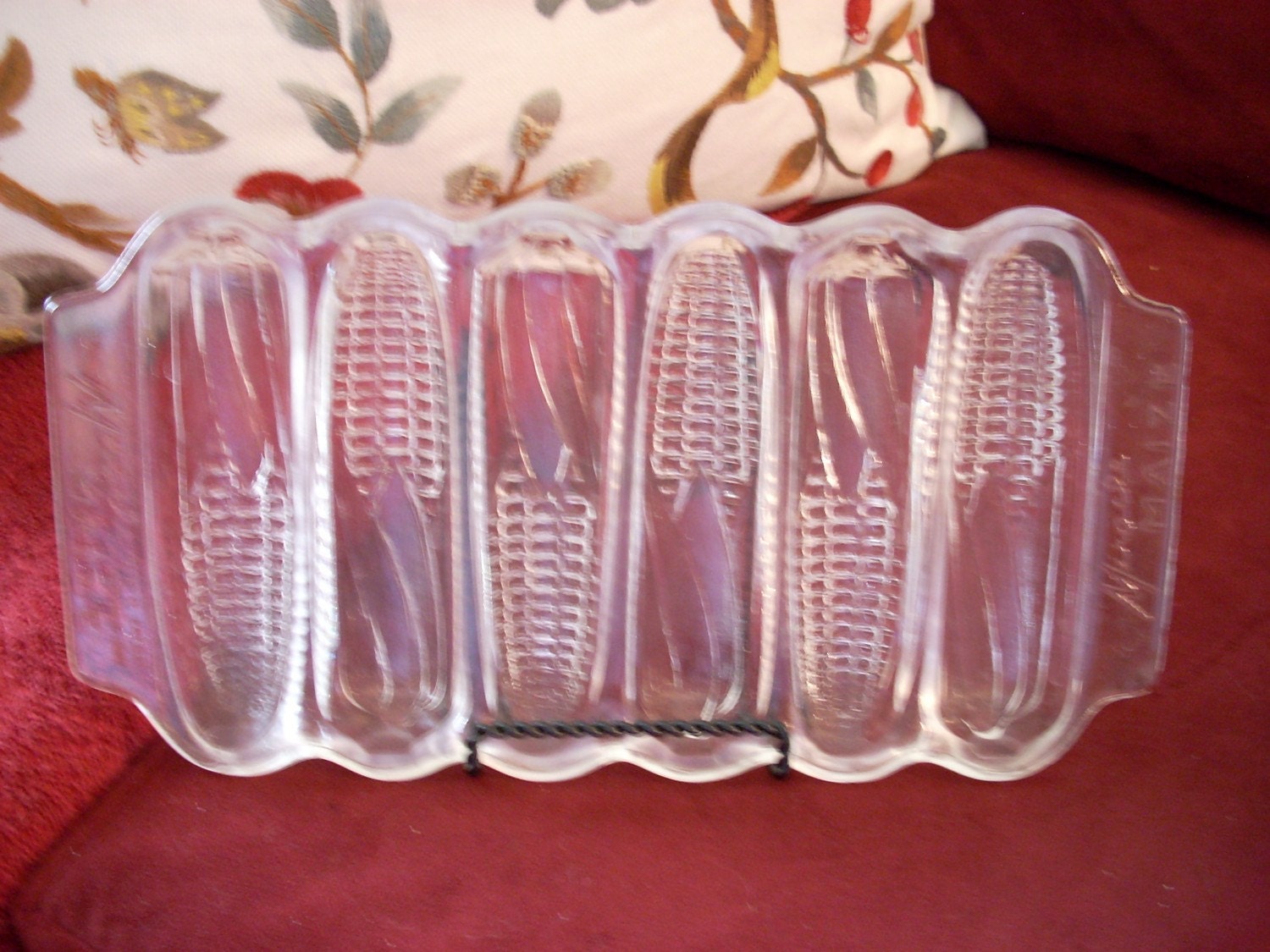 Vintage Depression Glass Miracle Maize Cornbread dish