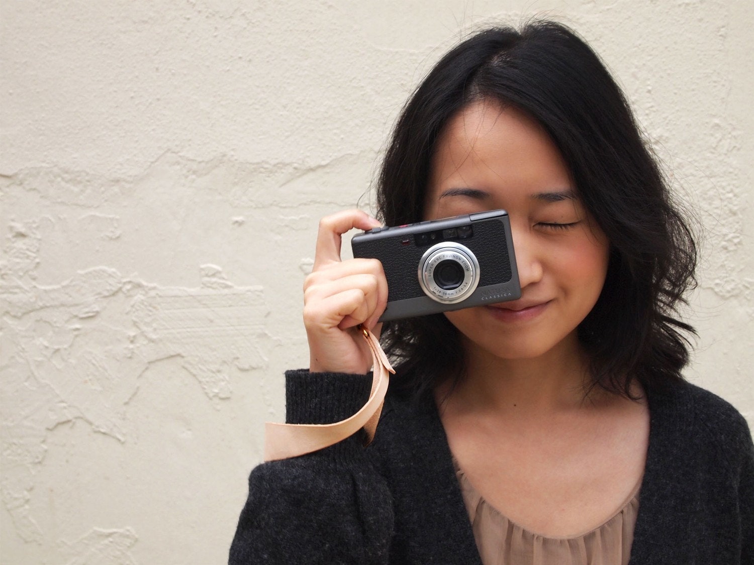 Personalized Camera Wrist Strap - Leather - Hand Stitched