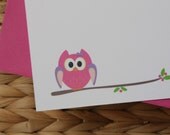 Personalized Thank You Notes - Norah - original "owl" design by a drop of golden sun