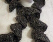 Super Soft Curly Q Scarf - Purple - Grey