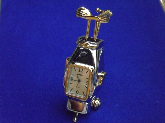 Timex Collectible Mini Golf Club Cart Clock by ForsythiaHill