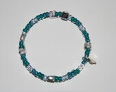 Teal Gloss Double Loop Bracelet