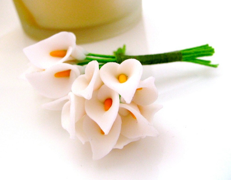 5 bundles Calla Lily Flower White