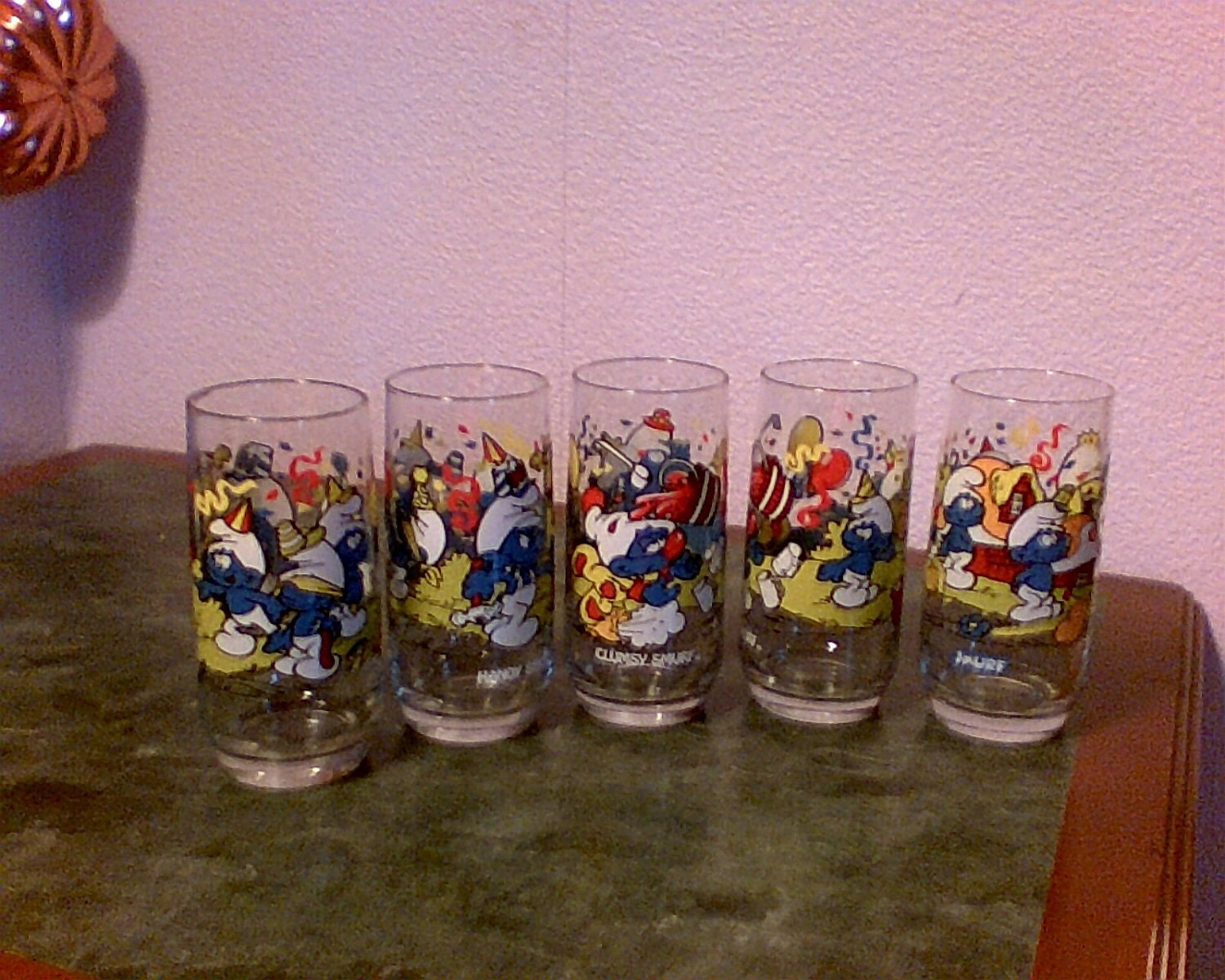 1983 smurf glasses