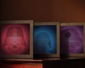Star Wars Trilogy Typographical Art Print Set - Framed