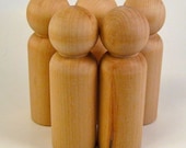 Wooden Peg Dolls - 20 Dads - Paint It Yourself Wood People